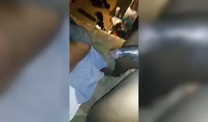 Horny ebony chick gives a rough deepthroat and gets fucked hard in her tight mouth