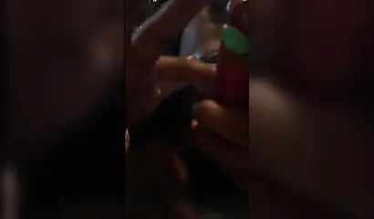 Black babe has no shame as she is filmed on camera phone while sucking a dick