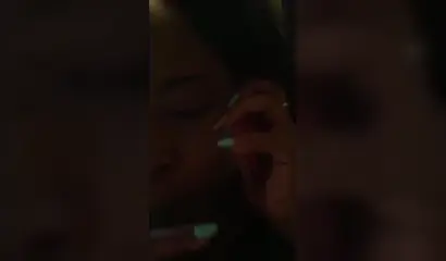 Black babe has no shame as she is filmed on camera phone while sucking a dick