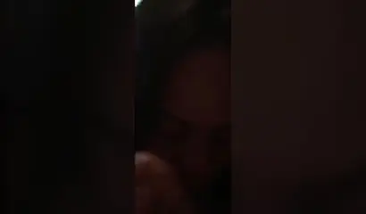 Black babe has no shame as she is filmed on camera phone while sucking a dick