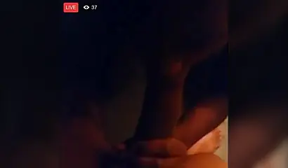 Black slut shows her dick sucking skills live on Facebook as she deepthroats