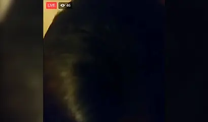 Black slut shows her dick sucking skills live on Facebook as she deepthroats