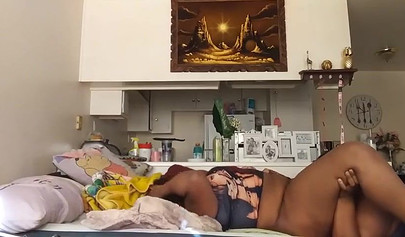 Fat ass ebony babe has her pussy licked by her lesbian lover as she cums wild