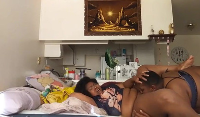 Fat ass ebony babe has her pussy licked by her lesbian lover as she cums wild