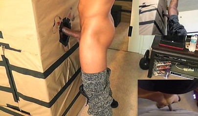 Ebony is excited to try gloryhole sucking as she gets rewarded with a facial