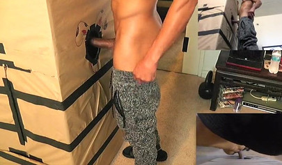 Ebony is excited to try gloryhole sucking as she gets rewarded with a facial