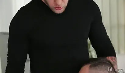 Brazilian ebony stunner is enjoying a steamy threesome with two bisexual guys