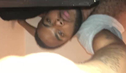 Ebony slut is drilled by big black cock balls deep in her dripping wet pussy