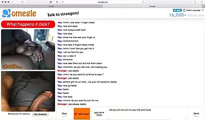 Submissive ebony amateur with enormous tits masturbates in her sex webcam show