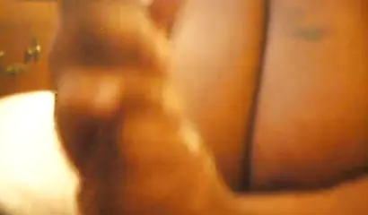 Black amateur in fishnets gives a fantastic blowjob before her pussy is drilled