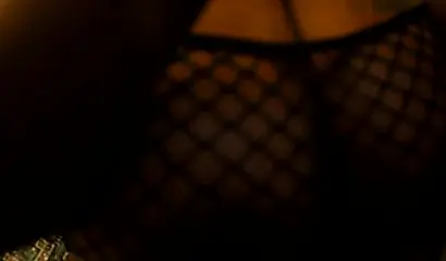 Black amateur in fishnets gives a fantastic blowjob before her pussy is drilled