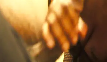 Black amateur in fishnets gives a fantastic blowjob before her pussy is drilled