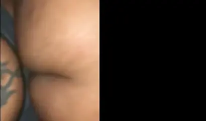 Chubby amateur ebony chick with a huge ass takes a stiff shaft deep in her cunt