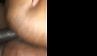 Chubby amateur ebony chick with a huge ass takes a stiff shaft deep in her cunt