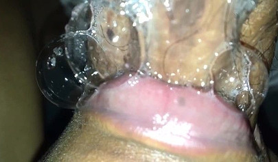 Horny black amateur babe gives a long and sloppy blowjob to a massive fat schlong