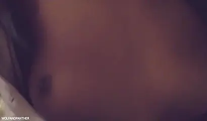 Dashing ebony amateur gives a sensual blowjob before being railed doggy style