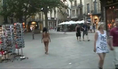 Compilation of naked black chicks strolling in public and showing their hot bodies
