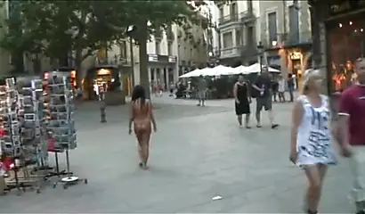 Compilation of naked black chicks strolling in public and showing their hot bodies