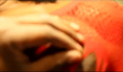 Thick black babe slobbers on a massive hard shaft before being impaled balls deep