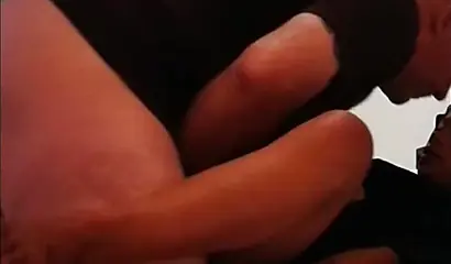 Lusty ebony teenie gives a long and sloppy blowjob before being drilled rough