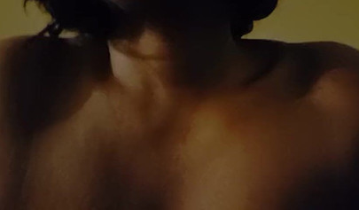 Cute and chubby black amateur with glasses and curves gives a blowjob and a titjob