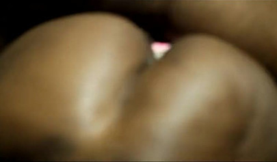 Chubby ebony amateur with a huge round ass fucked doggy style balls deep and rough