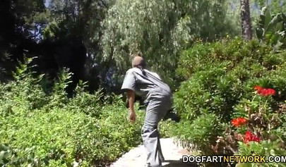 Riley Reid dominated and fucker rough by two sexy ebony babes with huge strapons