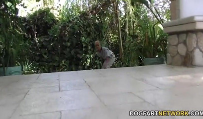 Riley Reid dominated and fucker rough by two sexy ebony babes with huge strapons