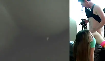 Young and petite black girl sucks a hard white dick before being pounded rough