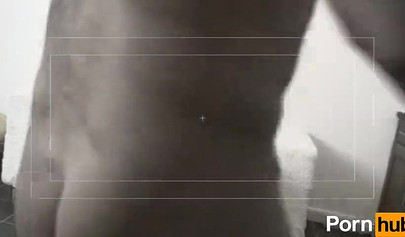 Naughty ebony slut double penetrated by hard white rods and sprayed with thick cum