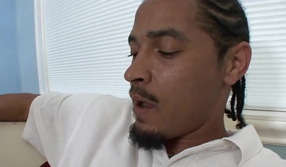 Young black babysitter gives her boss a sloppy blowjob before being fucked rough