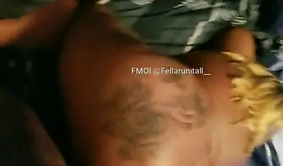 Tattooed and curvy ebony amateur with big ass pounded balls deep by a stiff rod