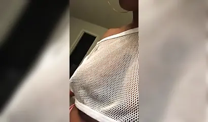 Dashing black teenie strips naked for the camera and shows off her perfect body