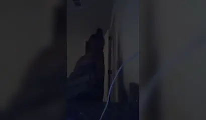 Dashing black teenie strips naked for the camera and shows off her perfect body