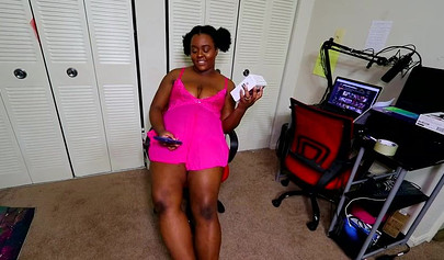 Thick black girl Jade Jordan enjoys sex toys before being pounded rough and hard