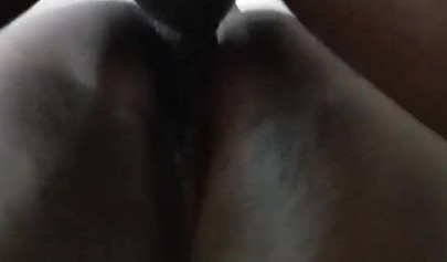 Mature ebony amateur with huge ass impaled balls deep on a massive black cock