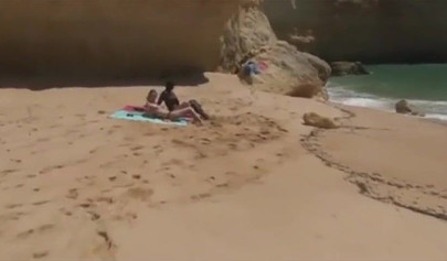 Stunning ebony chick with a perfect body fucked rough by a horny white couple