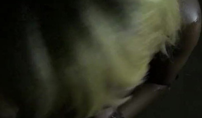 Insatiable black amateur gives a long and sloppy blowjob and receives a facial