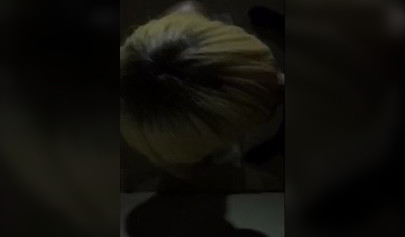 Insatiable black amateur gives a long and sloppy blowjob and receives a facial