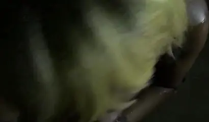 Insatiable black amateur gives a long and sloppy blowjob and receives a facial