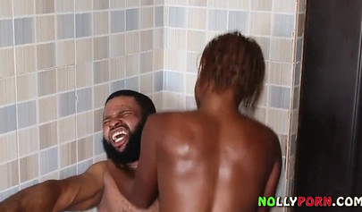 Athletic ebony African chick drilled balls deep and rough by a massive black cock