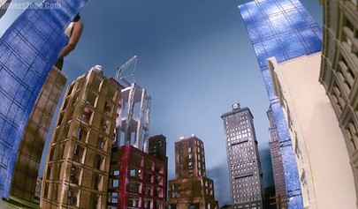 Super hot and sexy ebony giantess walks around a small city showing her attributes