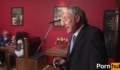 Gorgeous ebony and a stunning blonde MILF gangbanged and sprayed with big loads