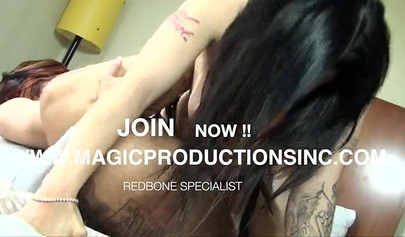 Busty black amateur babes with monster curves enjoy each other in a lesbian sex