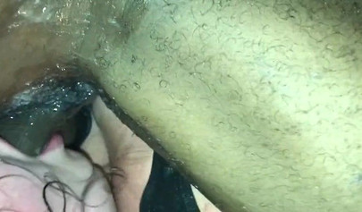 Brunette BBW teen sucks a huge black dick and makes it cum on her cute face