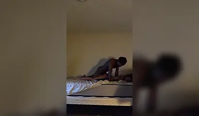 Ebony amateur is fucked balls deep doggy style by her lover in their home video