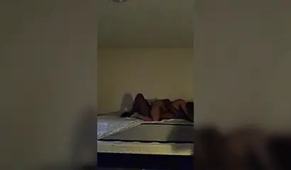 Ebony amateur is fucked balls deep doggy style by her lover in their home video