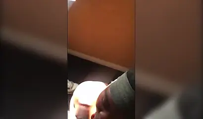 Ugly ebony whore chokes on a big black cock as she is trying to deepthroat it