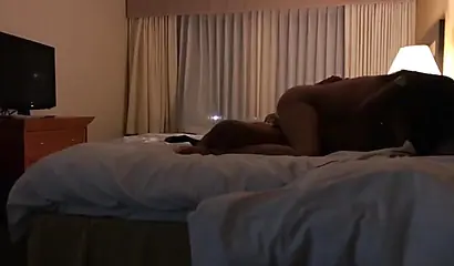 Amateur ebony screams and squirts as a king-size dick is banging her wet snatch