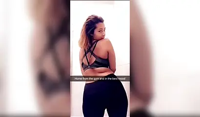 Ebony stripper with big ass inserts a remote toy in her pussy and cums hard